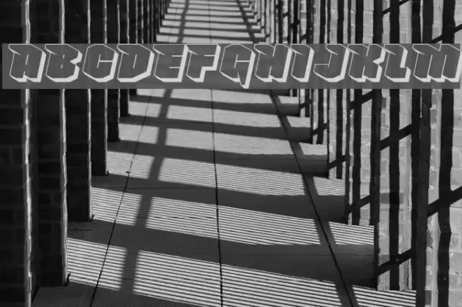 NowyGeroy4FShadow-Italic Font examples