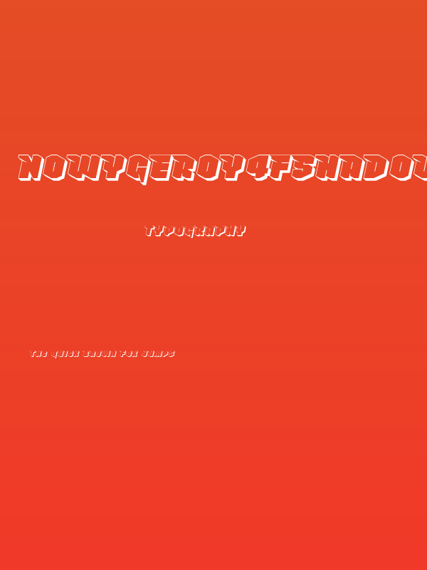 NowyGeroy4FShadow-Italic Poster