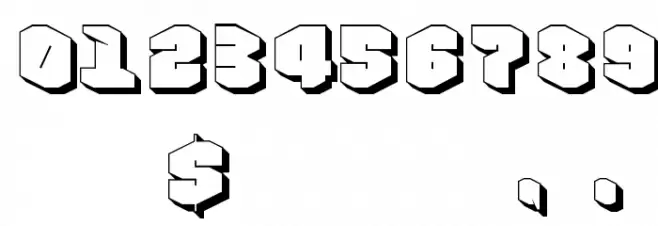 NowyGeroy4FShadow Font OTHER CHARS