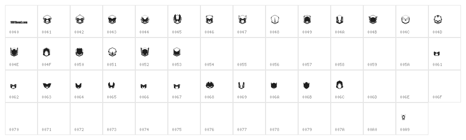 NoxOne Character Map