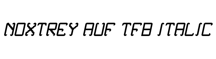 Noxtrey Auf tfb Italic  لخطوط تنزيل