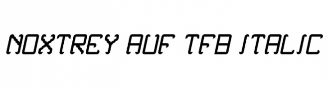 Noxtrey Auf tfb Italic  Fuentes Gratis Descargar