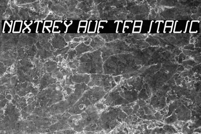 Noxtrey Auf tfb Italic Font examples