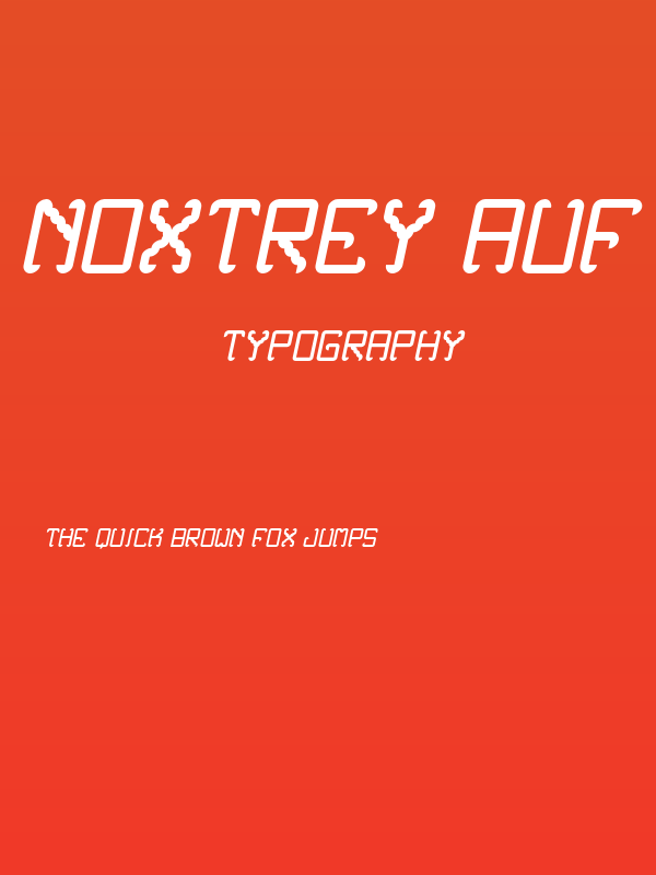 Noxtrey Auf tfb Italic Poster