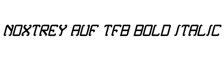 Noxtrey Auf tfb bold Italic  Descarca Fonturi Gratis