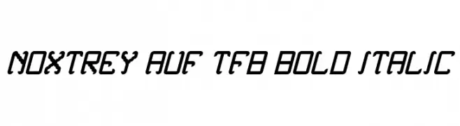 Noxtrey Auf tfb bold Italic  Free Fonts Download