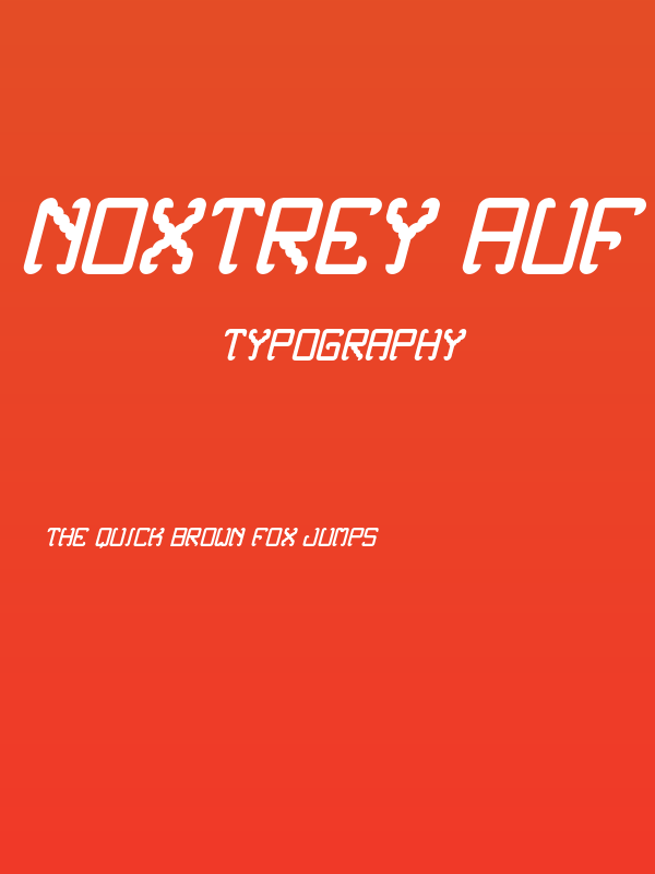 Noxtrey Auf tfb bold Italic Poster