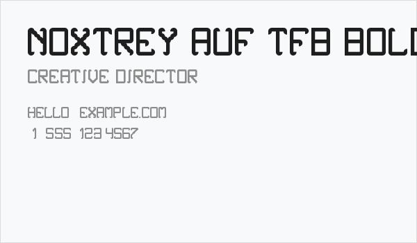 Noxtrey Auf tfb bold Business Card