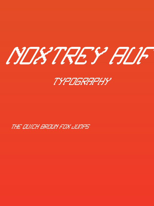 Noxtrey Auf tfb extra Italic Poster