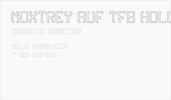 Noxtrey Auf tfb hollow Business Card