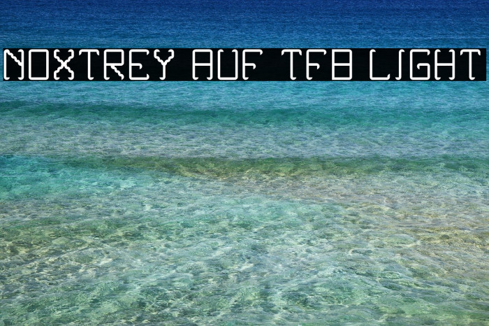 Noxtrey Auf tfb light Font examples