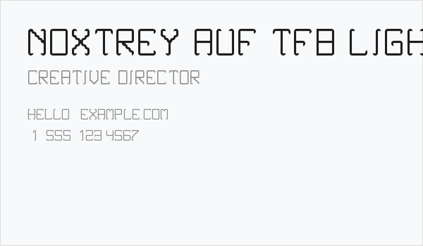Noxtrey Auf tfb light Business Card