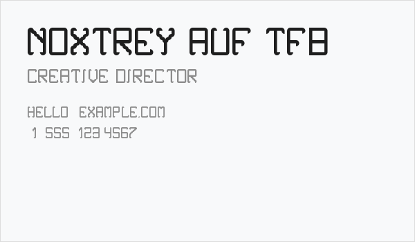 Noxtrey Auf tfb Business Card