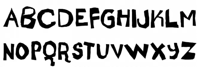 Nozhnitsy Шрифта ВЕРХНИЙ