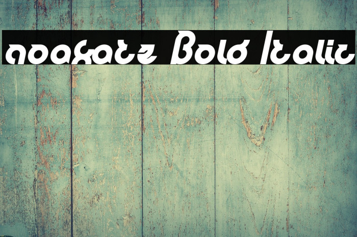 noakatz Bold Italic Example 3