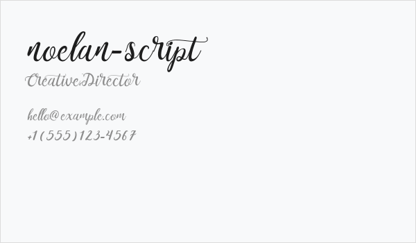 noelan-script Business Card