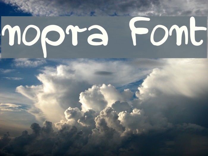 nopra Font examples