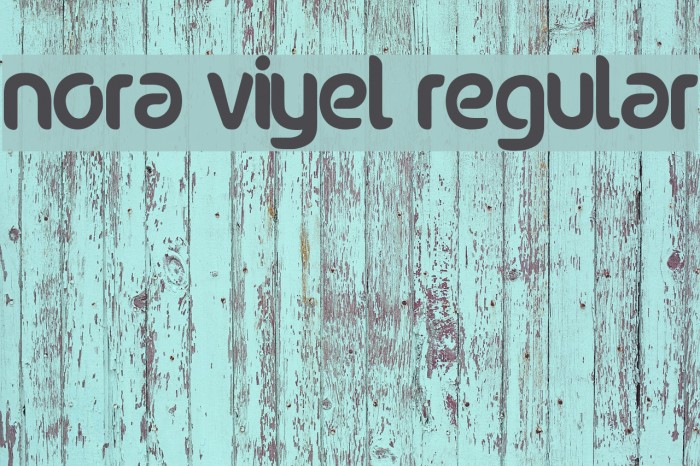nora viyel Regular Font examples