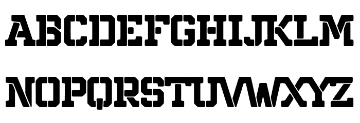 northern army Font LOWERCASE