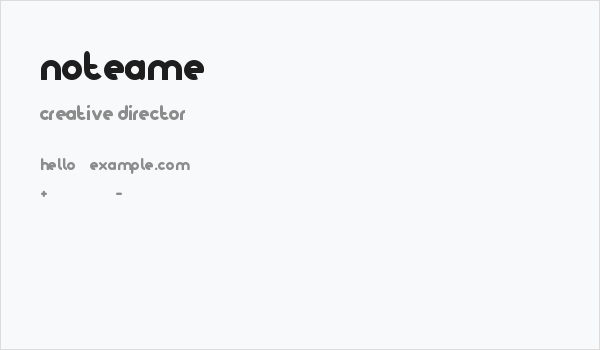 noteame Business Card