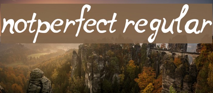notperfect regular Font examples