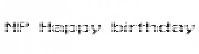 NP Happy birthday  font caratteri gratis