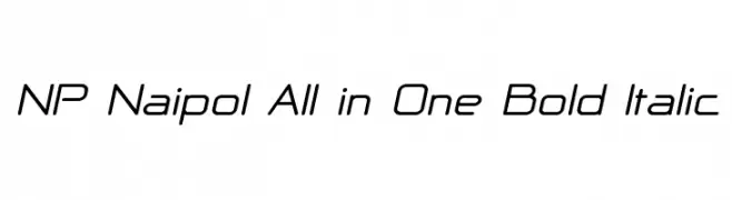 NP Naipol All in One Bold Italic  font caratteri gratis