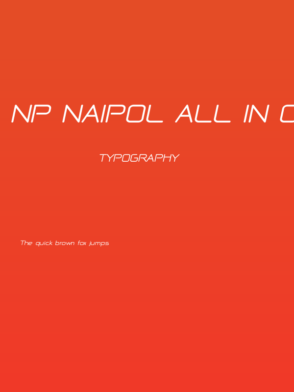 NP Naipol All in One Bold Italic Poster