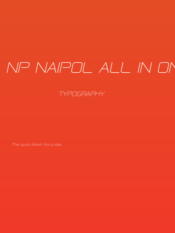 NP Naipol All in One Italic Poster