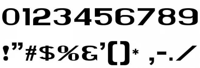 NPS 1935 Font OTHER CHARS