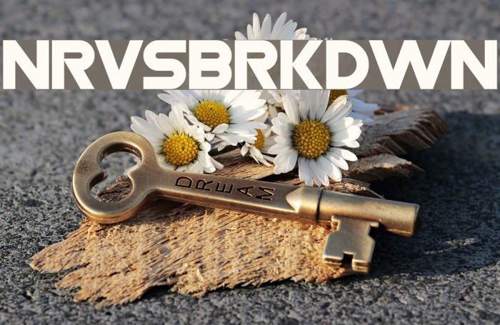Nrvsbrkdwn Font examples