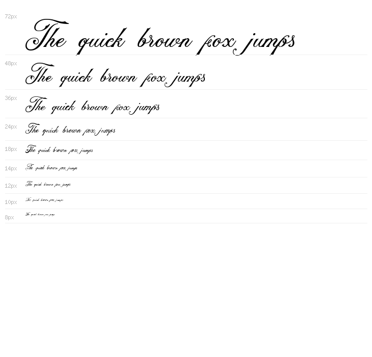 NS Champtone Script Waterfall