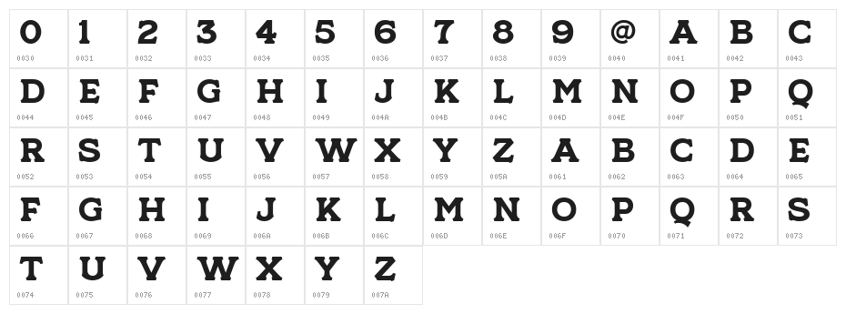 NS Champtone Serif Character Map