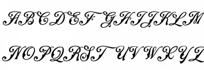 NS Mudolf Script Caratteri MAIUSCOLE