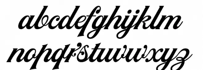 NS Mudolf Script フォント 小文字
