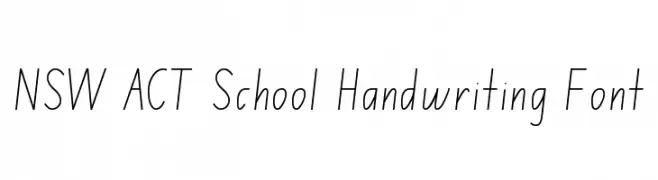 NSW ACT School Handwriting Font  Fuentes Gratis Descargar