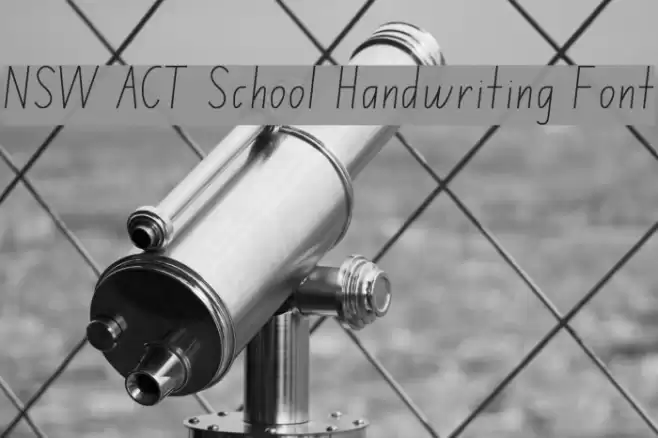 NSW ACT School Handwriting Font Font examples