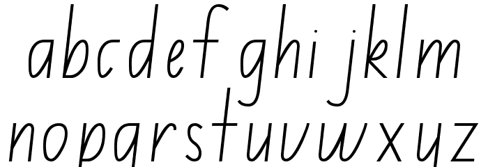 NSW ACT School Handwriting Font Font LOWERCASE