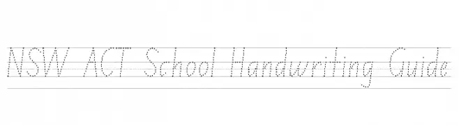 NSW ACT School Handwriting Guide 