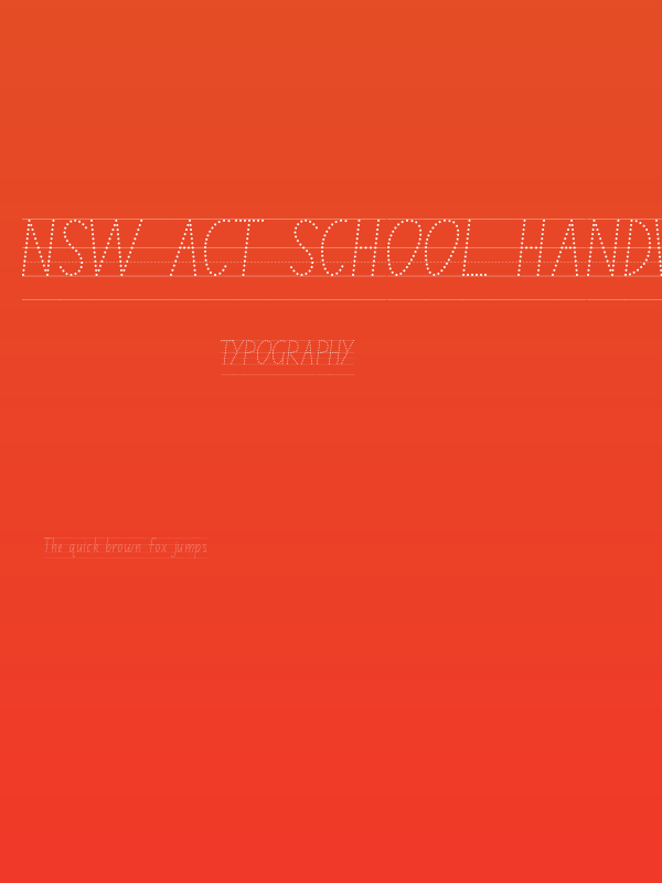 NSW ACT School Handwriting Guide Poster