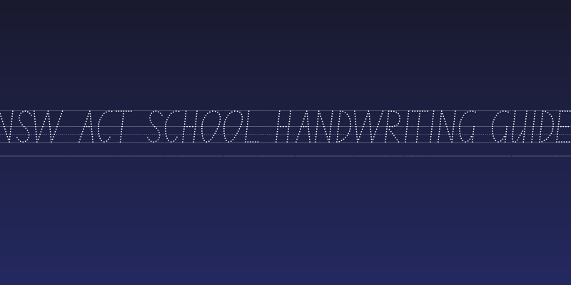 NSW ACT School Handwriting Guide Social Header