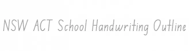 NSW ACT School Handwriting Outline  Скачать бесплатные шрифты