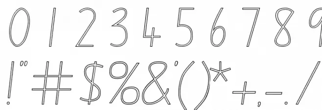 NSW ACT School Handwriting Outline Font OTHER CHARS