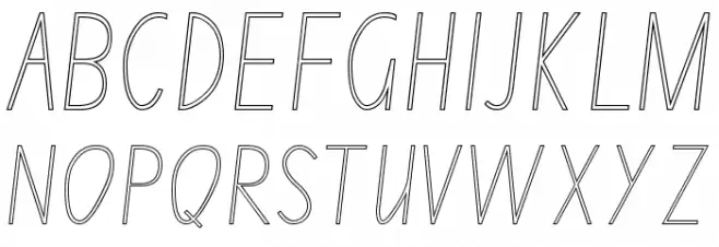 NSW ACT School Handwriting Outline Caratteri MAIUSCOLE