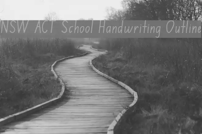 NSW ACT School Handwriting Outline Font examples