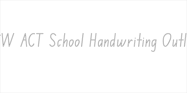 NSW ACT School Handwriting Outline Logo