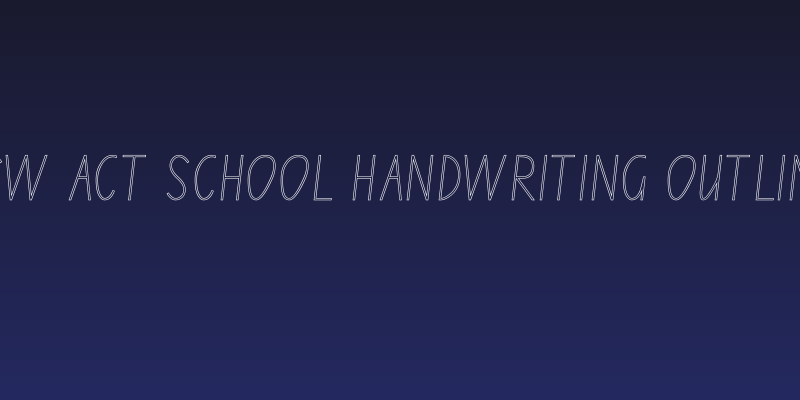 NSW ACT School Handwriting Outline Social Header