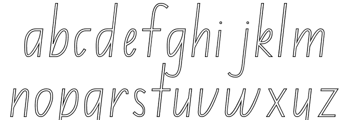 NSW ACT School Handwriting Outline Font LOWERCASE