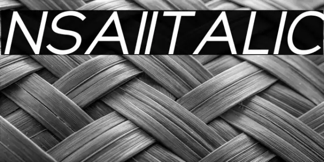 NsaiItalic Font examples