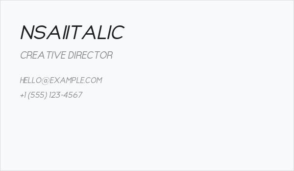 NsaiItalic Business Card